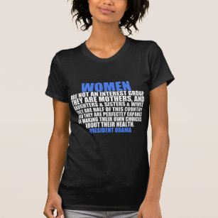Camiseta Cita de Obama de las derechas de las mujeres