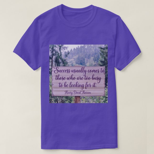 Camiseta Cita de oferta de Thoreau exitosa (Diseño del anverso)