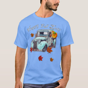 Camiseta Cita de Otoño Feliz Otoño Camión Viejo y Ca