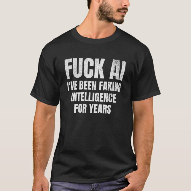 Camiseta Cita de palabra de barrido de IA (Anverso)