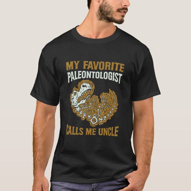 Camiseta Cita De Paleontología Futura Para Un Tío De P (Anverso)