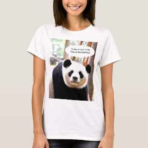 Camiseta Cita de Panda Bear Shakespeare Elegante para mujer