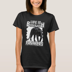 Camiseta Cita De Panther La Vida Salvaje Es Mejor Con Panth
