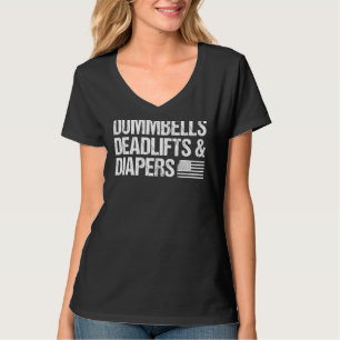 Camiseta Cita de paternidad Gimnasio Bandera Americana Dumb
