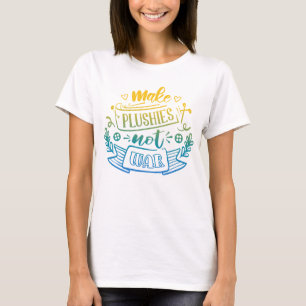 Camiseta Cita de paz de gradiente azul amarillo para creado