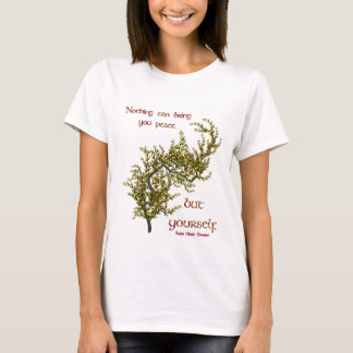 Camiseta Cita de paz interior Inspiradora de flores