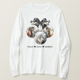 Camiseta Cita de paz para Navidades negros y dorados de cab
