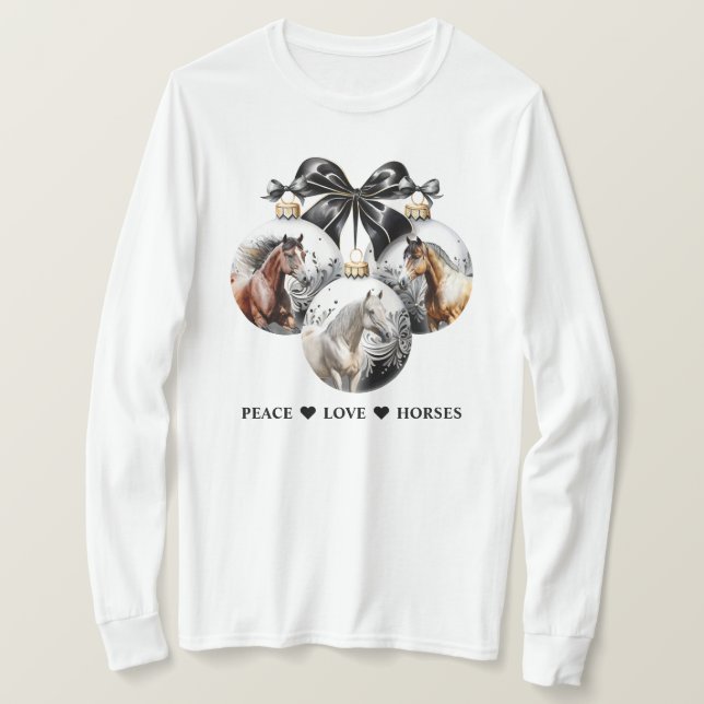 Camiseta Cita de paz para Navidades negros y dorados de cab (Anverso del diseño)