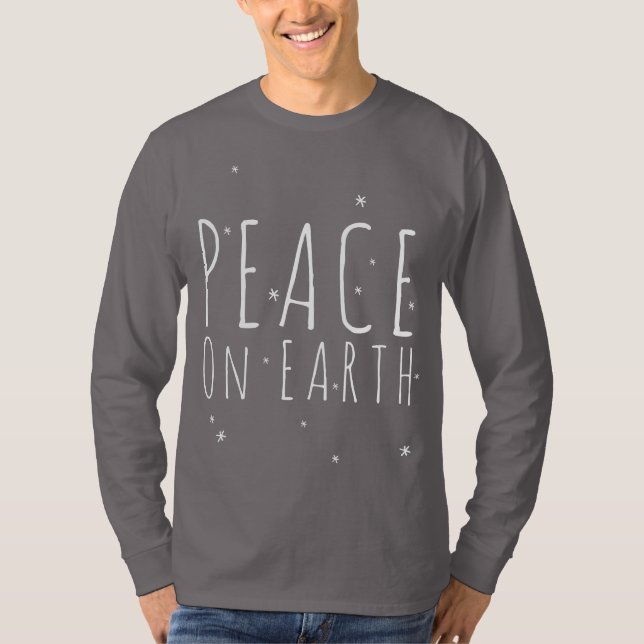 Camiseta Cita de paz sobre la Tierra para el feriado de las (Anverso)