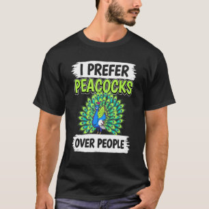 Camiseta Cita De Peacock Pájaro Prefiero Los Peacocks A La 