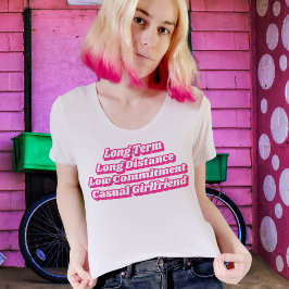 Camiseta Cita de película rosa caliente Casual Girlfriend a