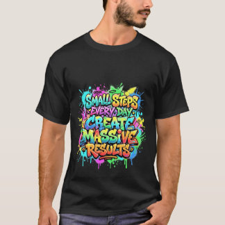 Camiseta Cita de Pequeños Pasos Diarios que Crean Resultado