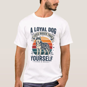 Camiseta Cita de perro Husky Grabado vintage Diseño de aman