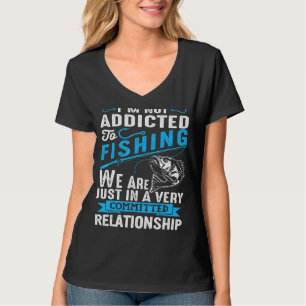 Camiseta Cita de pesca divertida en Motiv del lago al aire
