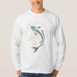 Camiseta Cita de pescado turquesa Tee gráfico