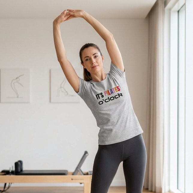 Camiseta Cita de Pilates en reloj para entrenamiento de fit (Pilates Tshirt)
