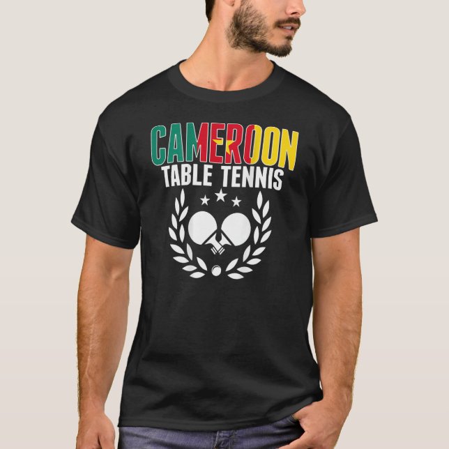 Camiseta Cita de ping pong camerunesa en la pista de tenis (Anverso)