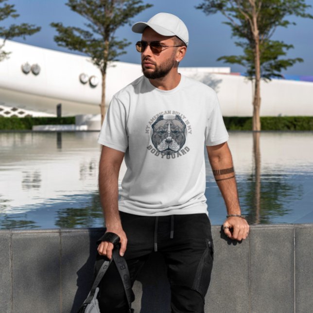 Camiseta Cita de Pitbull Dog Bodyguard (Subido por el creador)