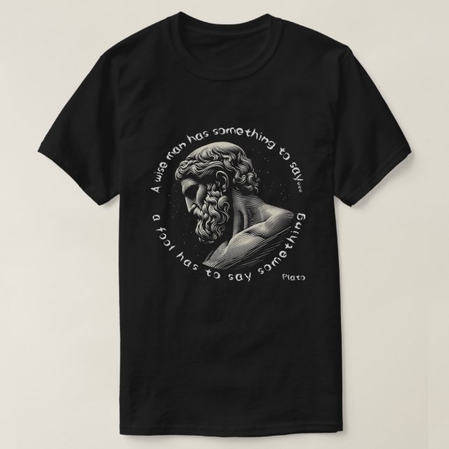Camiseta Cita de Platón (Diseño del anverso)