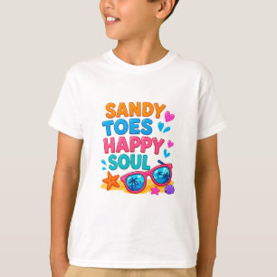 Camiseta 🌞 Cita de Playa de Verano para Niños Felices 🍉