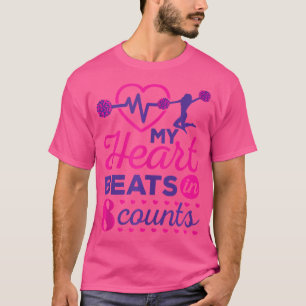 Camiseta Cita de Porristas Mi Corazón Late En 8 Compases Po