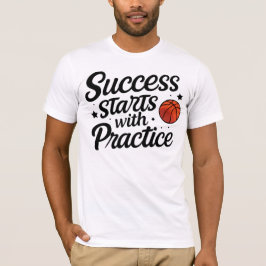 Camiseta Cita de práctica de éxito de motivación de balonce