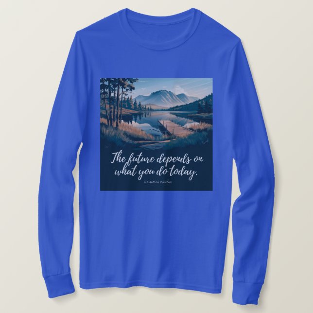 Camiseta Cita de productividad de Gandhi T-Shirt (Anverso del diseño)