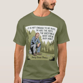 Camiseta Cita de productividad de Thoreau