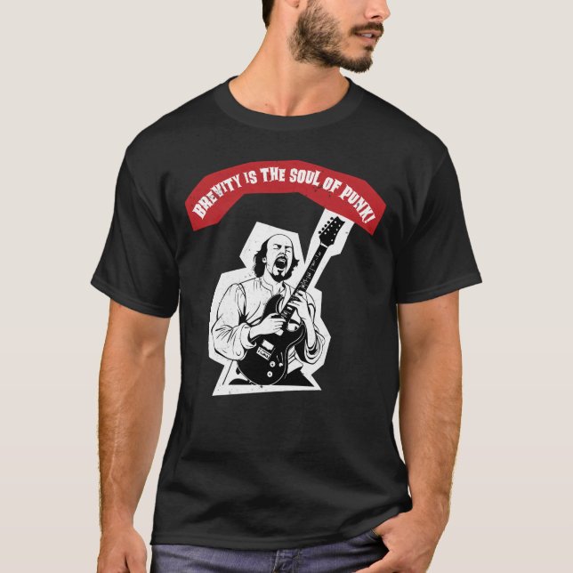 Camiseta Cita de Punk de guitarra de Shakespeare (Anverso)