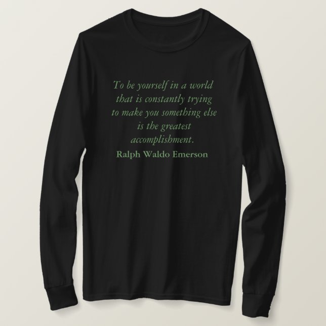 Camiseta Cita de Ralph Waldo Emerson (Anverso del diseño)