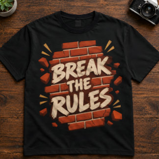 Camiseta Cita de Rebelión "Rompe las Reglas" Rebeldes
