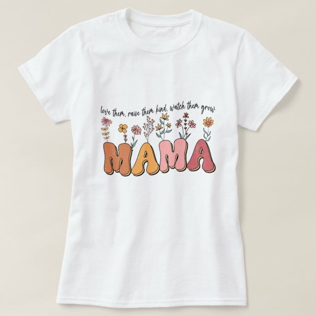Camiseta Cita de retro Mama (Diseño del anverso)