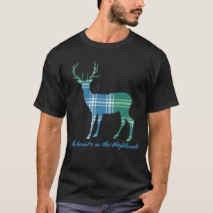 Camiseta Cita de Robert Burns Clan MacDonald Tartán Ciervo