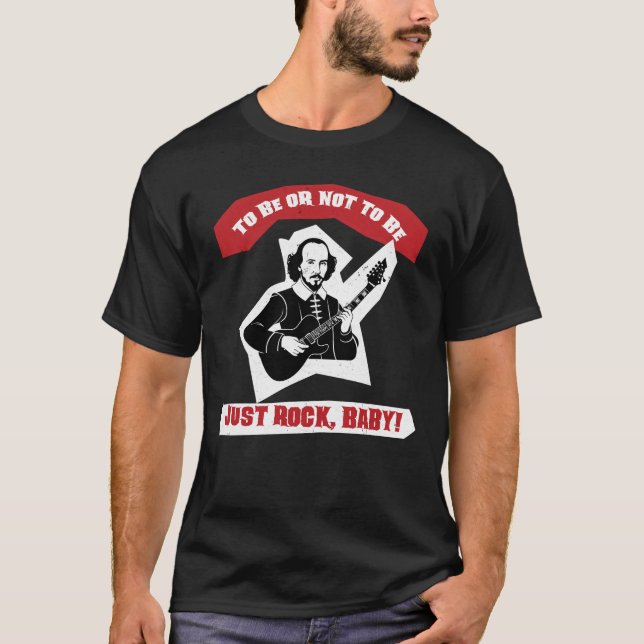 Camiseta Cita de rock de guitarra de Shakespeare (Anverso)