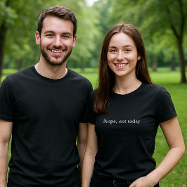 Camiseta cita de ropa estética Nope, no hoy