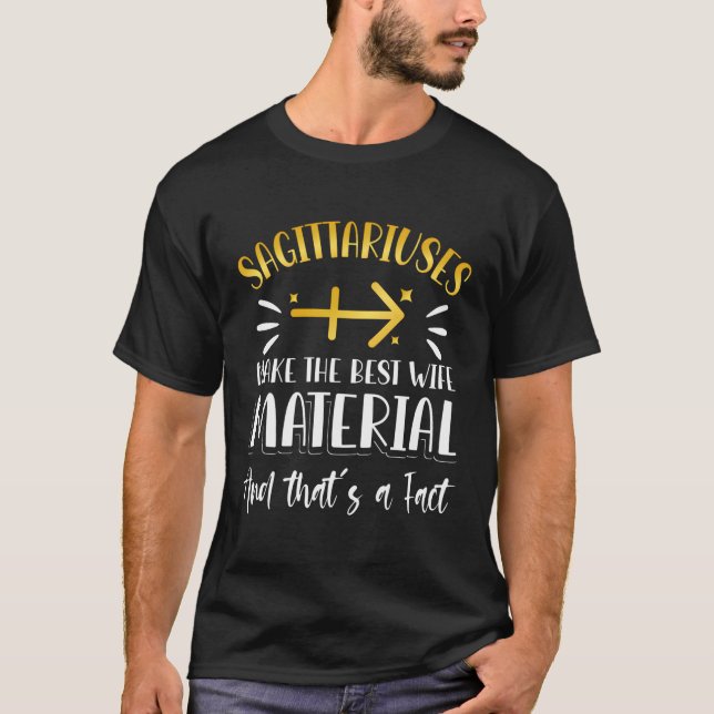 Camiseta Cita de Rótulo Sagittarius Zodiac (Anverso)