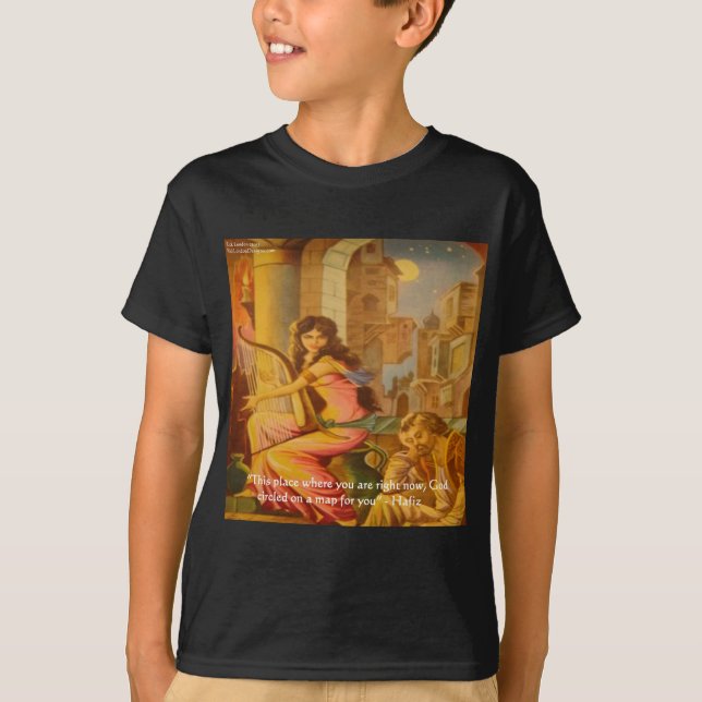 Camiseta Cita de sabiduría de Hafiz "Círculo de Dios" (Anverso)