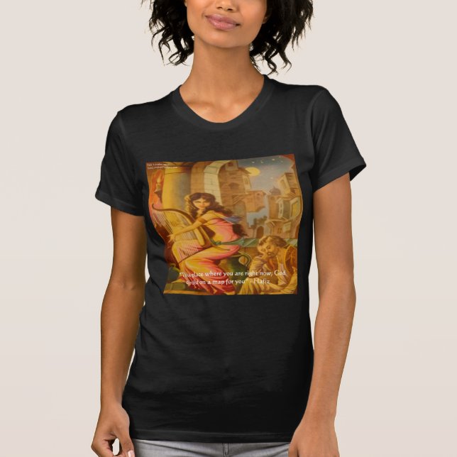 Camiseta Cita de sabiduría de Hafiz "Círculo de Dios" (Anverso)