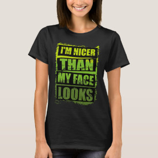 Camiseta Cita de Sarcasmo Vintage Soy Más Amable de lo que