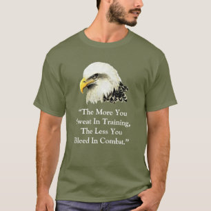 Camiseta Cita de sello de águila calva acuarela