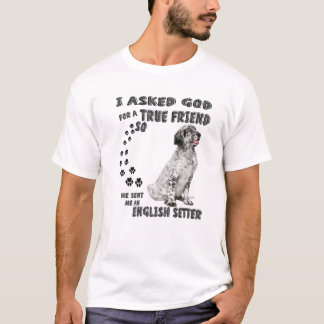 Camiseta Cita de Setter en Inglés Mamá Papá Imprimir Llewel