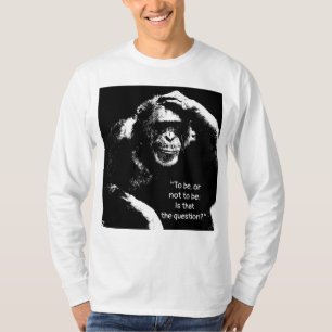 Camiseta Cita de Shakespeare arte pop pensando en los monos