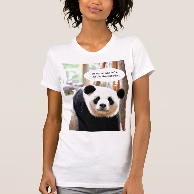Camiseta Cita de Shakespeare Panda Bear Elegant Mujeres (Anverso)
