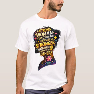 Camiseta Cita de silueta de mujer fuerte empoderante – Insp