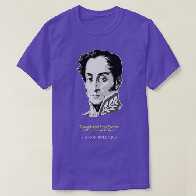 Camiseta Cita de Simon Bolivar (Diseño del anverso)
