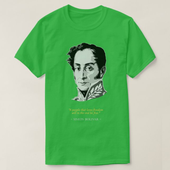 Camiseta Cita de Simon Bolivar (Diseño del anverso)