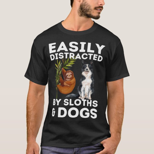 Camiseta Cita De Sloth Fácilmente Distraída Por Llovis Y Pe (Anverso)