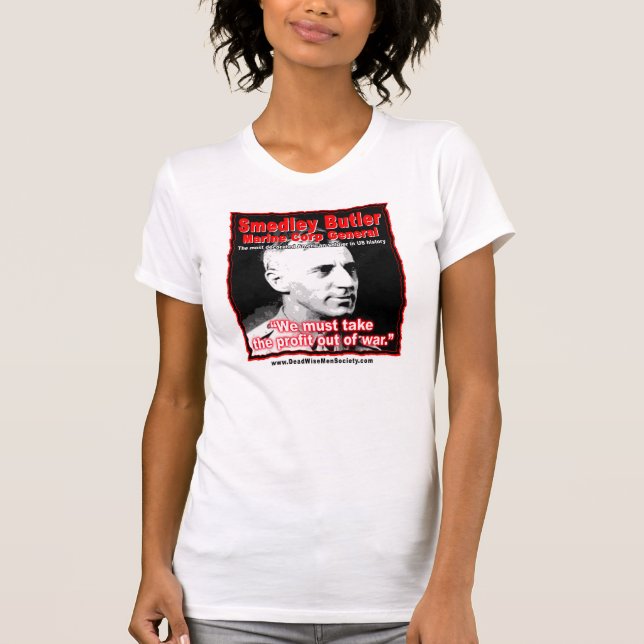 Camiseta Cita de Smedley D. Butler, del beneficio y de la (Anverso)