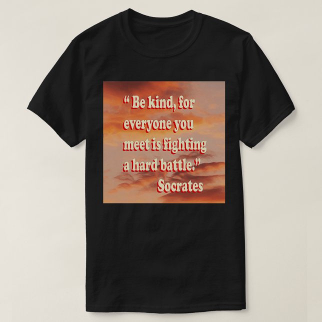 Camiseta cita de socrates 16 (Diseño del anverso)