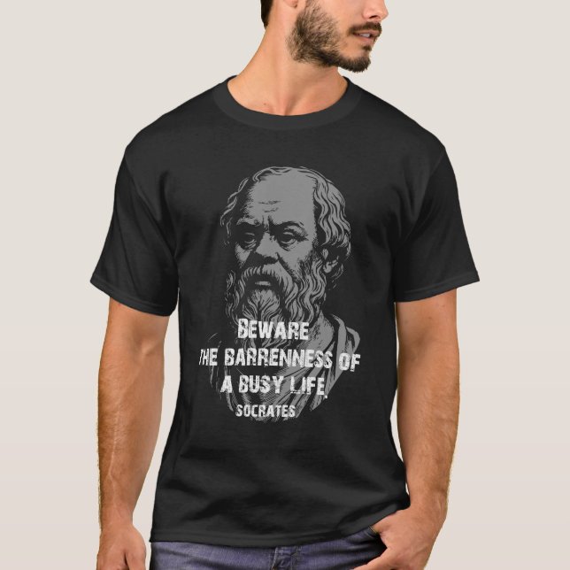 Camiseta Cita de Sócrates sobre la vida (Anverso)